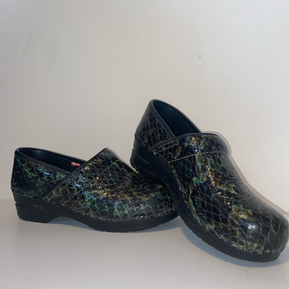 Sanita Multicolor Snake Print Mules